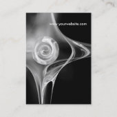 FRACTALE ROOS 2, grijs zwart-wit Visitekaartje (Achterkant)