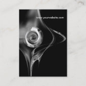 FRACTALE ROOS 2, grijs zwart-wit Visitekaartje (Achterkant)