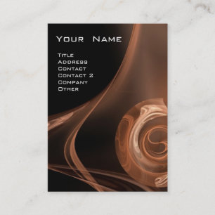 FRACTALE ROOS 3 lichtbruin zwart Visitekaartje