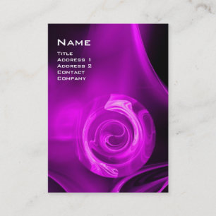FRACTALE ROOS 4 MONOGRAM helder violet paars zwart Visitekaartje