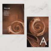 FRACTALE ROOS 4 MONOGRAM wit Visitekaartje (Voorkant / Achterkant)