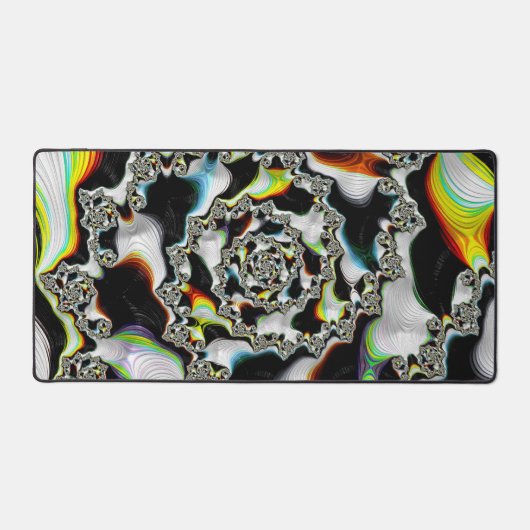 Fractale spirale psychédélique moderne multicolore (Recto)