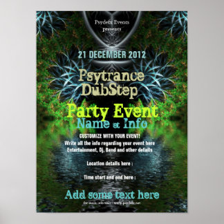 Fractale Tuin Evenement Flyer Poster