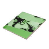 Fractale tuin groen tegeltje (Zijkant)