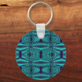 fractale turquoise sleutelhanger (Voorkant)