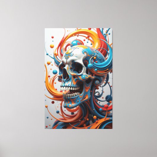 Fractale wedergeboorte canvas afdruk (Voorkant)