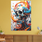 Fractale wedergeboorte canvas afdruk (Insitu (Woonkamer))