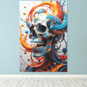 Fractale wedergeboorte canvas afdruk (Insitu (Houten vloer))