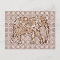 Fractale wervelolifant - bruin en taupe