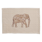Fractale wervelolifant - bruin en taupe kussensloop (Voorkant)