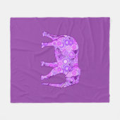 Fractale wervelolifant, paars en orchidee fleece deken (Voorkant (Horizontaal))