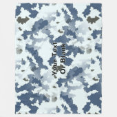 Fractale Wintercamouflage Fleece Deken (Voorkant)