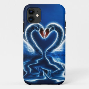 Fractale zwanen op het meer iPhone 11 hoesje