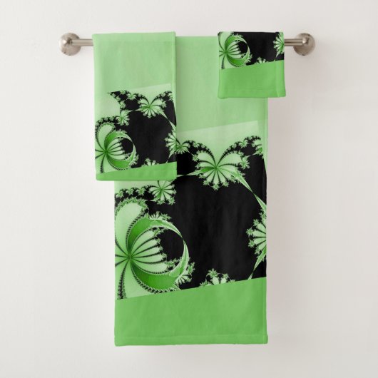 Fractalentuin bidsprinkhaan bad handdoek (Insitu)