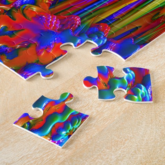 Fractaliteit Kleur Burst Rainbow Fractal Puzzle Legpuzzel (Zijkant)