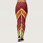 Fractalius Chevron dans Reds Leggings (Dos)