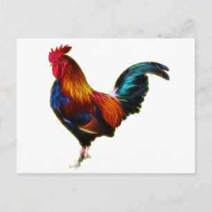 Fractalius Leghorn Rooster Briefkaart