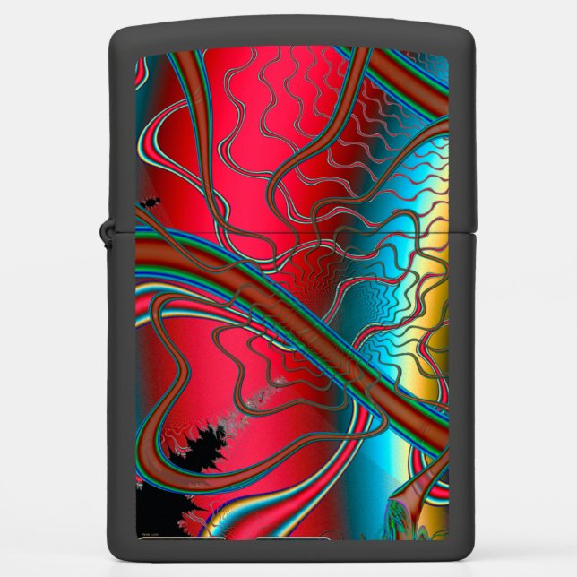 Fractallica 3D fractaal psychedelisch (Voorkant)