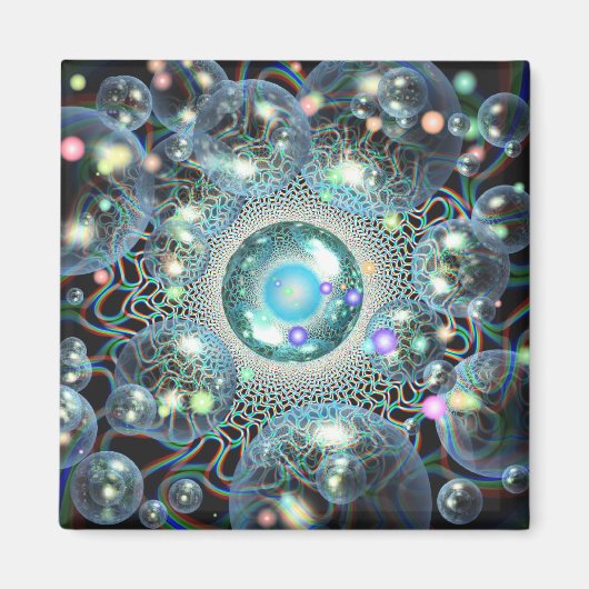 'fractals&bubbles&orbs~Oh Mijn!' Magneet (Voorkant)