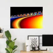 Fractaziatische ringen - Fractal Poster (Thuiskantoor)