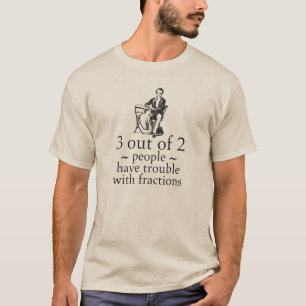 Fracties Trouble Nerd Wiskunde Geek Humor Shirt
