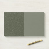 Fractionner Moss Green Textured Sticky Post-It Not (Sur un bureau)