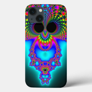 Fractowl Modern Neon Color Fractal Art iPhone 13 Hoesje