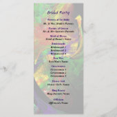 Fractrals - Peacock Wedding Programme Programma (Achterkant)