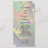 Fractrals - Peacock Wedding Programme Programma (Voorkant / Achterkant)