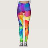 Fracture Arc-en-ciel Nom personnalisé Leggings Pan (Devant)