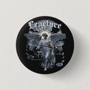 Fracture - Gotische Streetwear Design Ronde Button 3,2 Cm