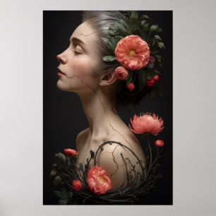 Fractured Elegance – Bloesems van de Ziel Poster