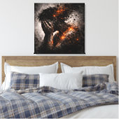 Fractured Mind: The Amber Implosion Canvas Afdruk (Insitu (Slaapkamer))