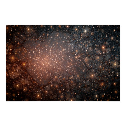 Fractured Nebula Cosmic Web Glow Perfect Poster (Voorkant)