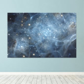 Fractured Nebula Starfield Cosmic Geometry Canvas Afdruk (Insitu (Houten vloer))