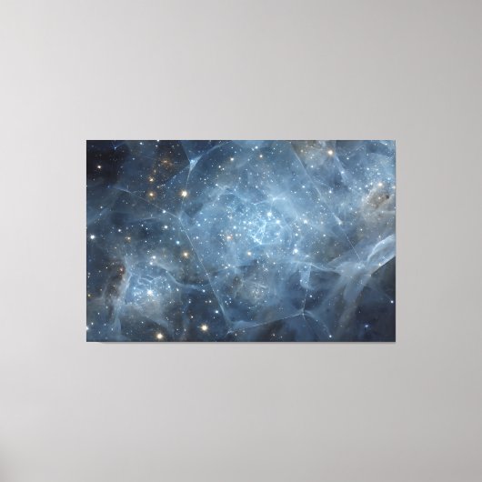 Fractured Nebula Starfield Cosmic Geometry Canvas Afdruk (Voorkant)