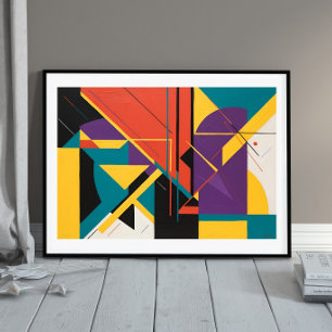 Fractured Rhythm – Geometrische Abstracte kunst Poster