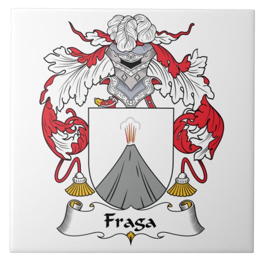 Fraga Family Crest Tegeltje (Voorkant)