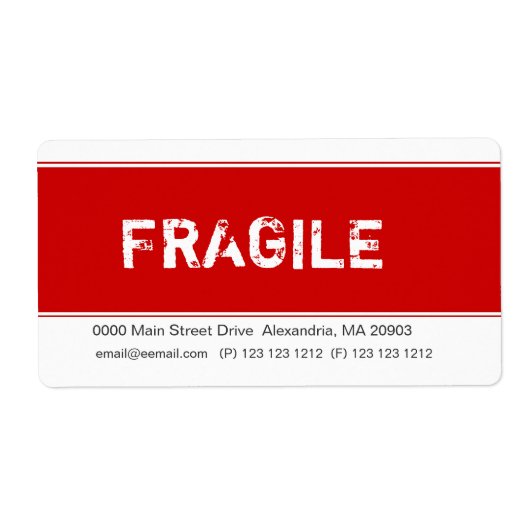 Fragiel Etiket (Voorkant)