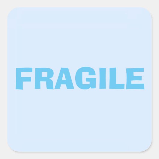 Fragiel Vierkante Sticker (Voorkant)