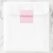 Fragiel Vierkante Sticker (Tas)