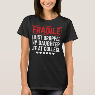 Fragiele moeder / vader dropping dochter op school t-shirt