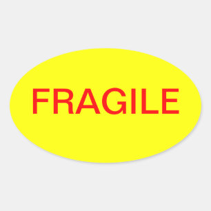 Fragiele ovale Sticker