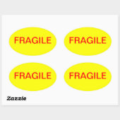 Fragiele ovale Sticker (Vel)