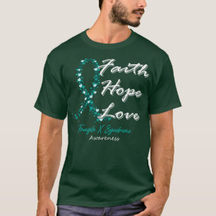 Fragiele X-syndroom Bewustzijn Geloof Hoop Liefde T-shirt