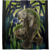 Fragile balanceerbeheer  douchegordijn (Voorkant)