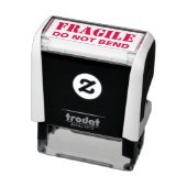 Fragile buig geen aangepaste omgezette tekst zelfinktende stempel (Product)