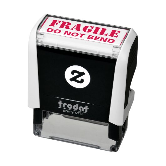 Fragile buig geen aangepaste omgezette tekst  zelfinktende stempel (Product)