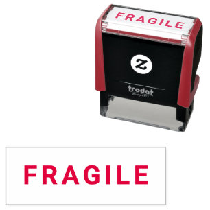 FRAGILE Business Self-Inking Stamp RED Zelfinktende Stempel