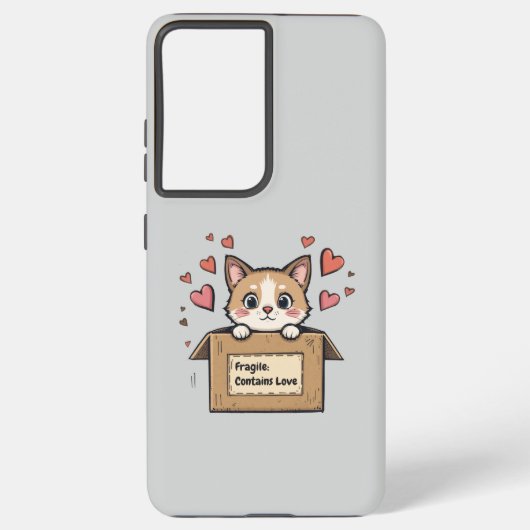 Fragile: Contains Love Samsung Galaxy Hoesje (Achterkant)